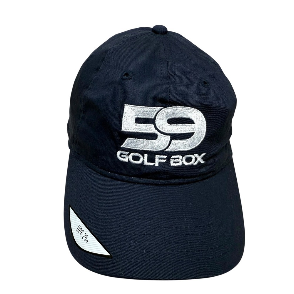 59 Golf Box TaylorMade Baseball Cap Hat Men Golfing Adjustable Strapback Navy OS